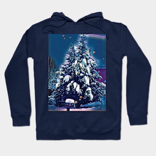 Beautiful snowy pine tree Hoodie